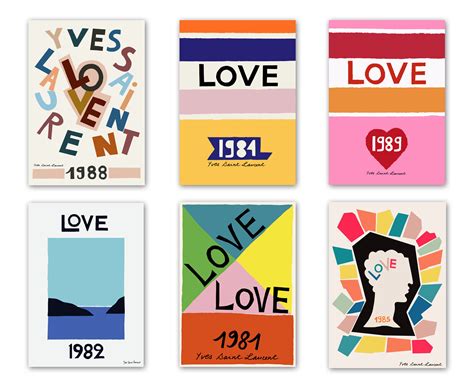 yves saint laurent poster love cards|ysl love cards.